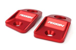 Subaru STI Radiator Bracket Set - Upper - Perrin Performance - Red - `15-`21